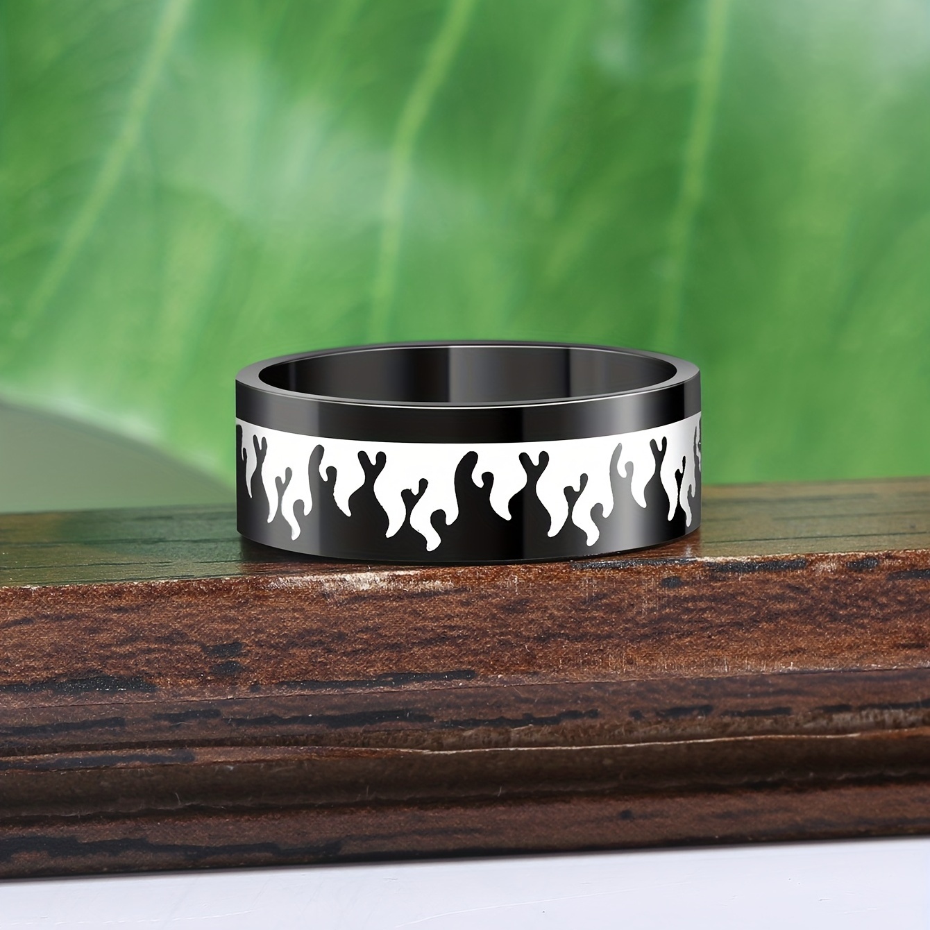 Creative Flame Stainless Steel Ring For Men